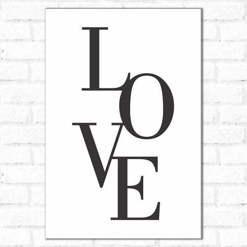 Adesivo de parede Placa Decorativa Love Basic